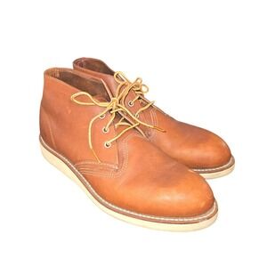 Red Wing Work Chukka Boots Men's Size 10D Oro Legacy Leather Brown Lace Up 3140